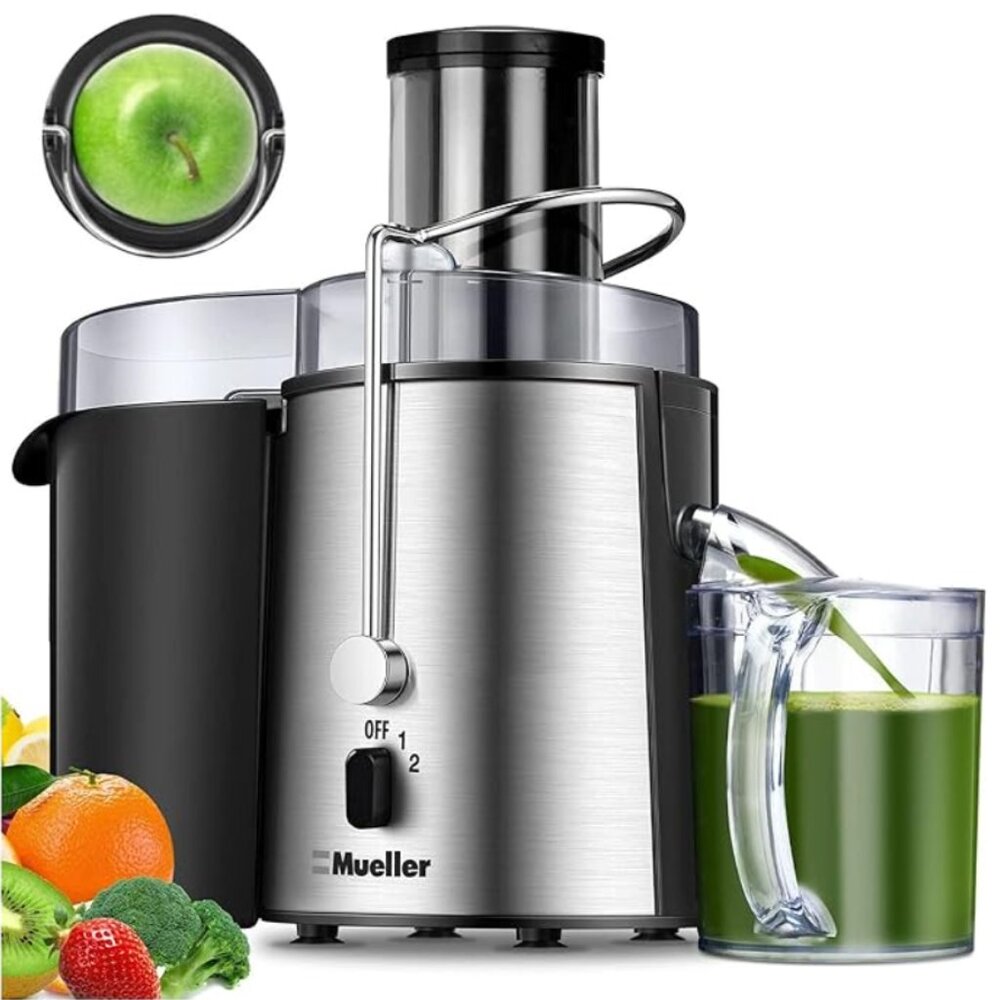 Mueller Juicer Ultra Power Extractor Press Centrifugal Juicing Machine - Wide 3"